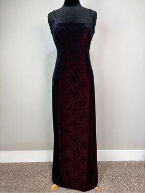 Laundry By Shelli Segal Gorgeous Velvet Maxi Dress Sz 6